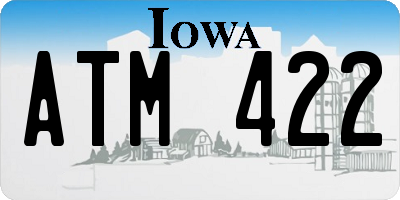 IA license plate ATM422