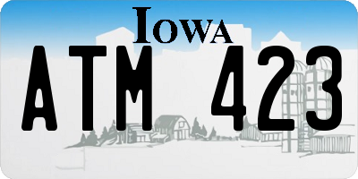 IA license plate ATM423