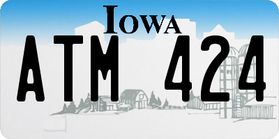 IA license plate ATM424