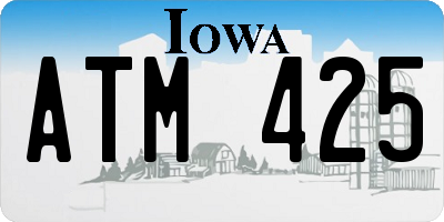 IA license plate ATM425