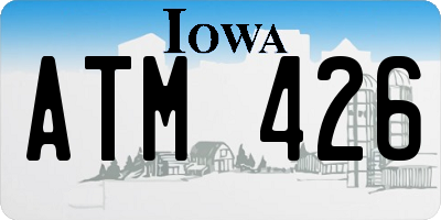 IA license plate ATM426