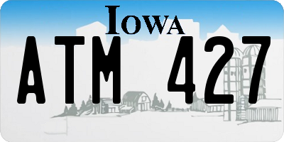 IA license plate ATM427