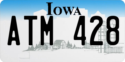 IA license plate ATM428