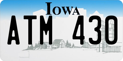 IA license plate ATM430