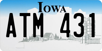 IA license plate ATM431