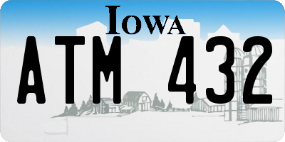IA license plate ATM432