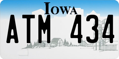 IA license plate ATM434