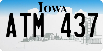 IA license plate ATM437