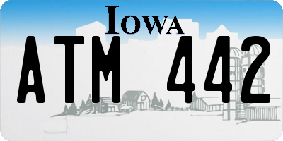 IA license plate ATM442