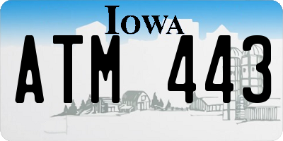 IA license plate ATM443