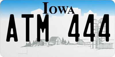 IA license plate ATM444