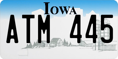 IA license plate ATM445