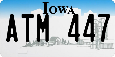 IA license plate ATM447