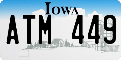 IA license plate ATM449