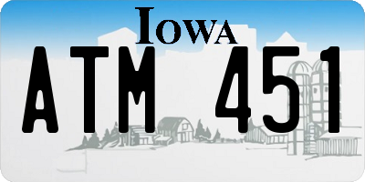 IA license plate ATM451