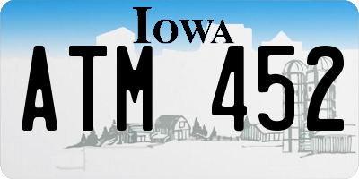 IA license plate ATM452