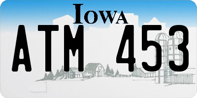 IA license plate ATM453