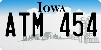 IA license plate ATM454