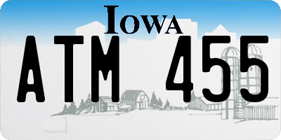 IA license plate ATM455