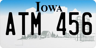 IA license plate ATM456