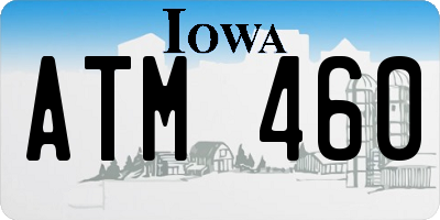 IA license plate ATM460