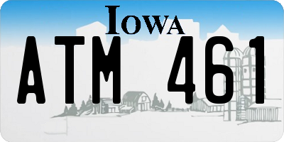 IA license plate ATM461