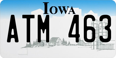 IA license plate ATM463