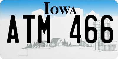 IA license plate ATM466