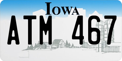 IA license plate ATM467