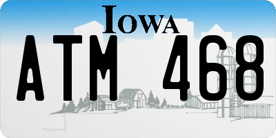 IA license plate ATM468