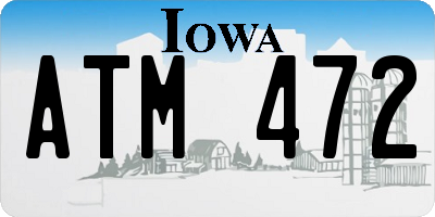 IA license plate ATM472
