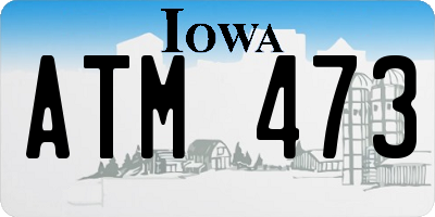 IA license plate ATM473