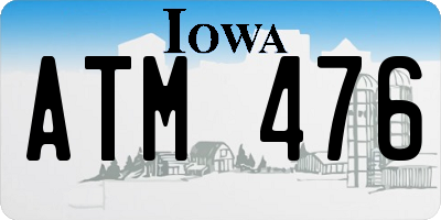 IA license plate ATM476