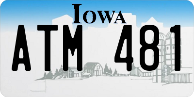 IA license plate ATM481