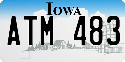 IA license plate ATM483
