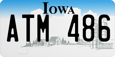 IA license plate ATM486