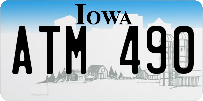 IA license plate ATM490