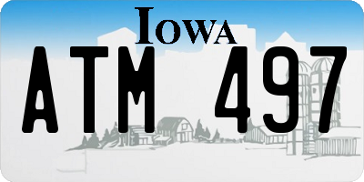 IA license plate ATM497