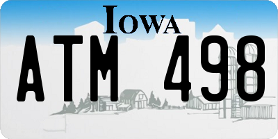 IA license plate ATM498