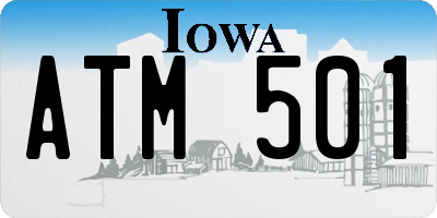IA license plate ATM501