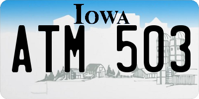 IA license plate ATM503