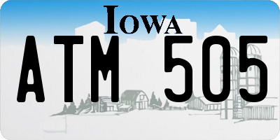 IA license plate ATM505
