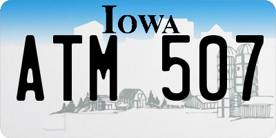 IA license plate ATM507
