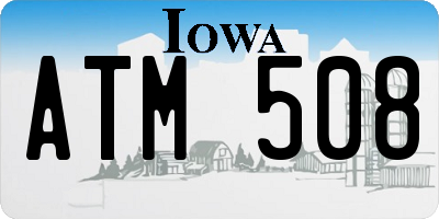 IA license plate ATM508
