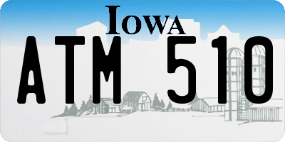 IA license plate ATM510