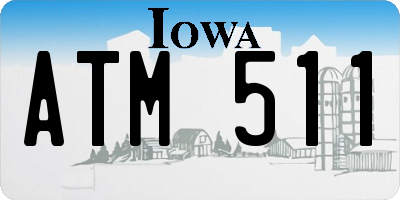 IA license plate ATM511