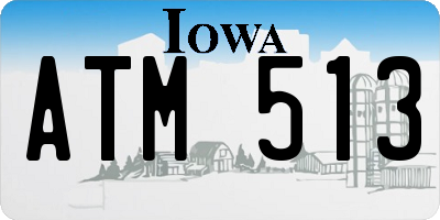 IA license plate ATM513