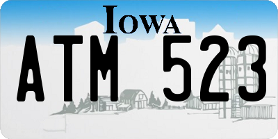 IA license plate ATM523