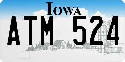 IA license plate ATM524