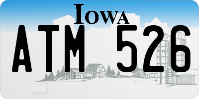IA license plate ATM526